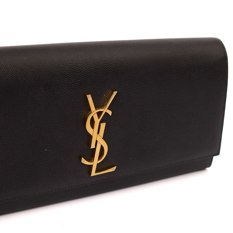 Picture of Saint Laurent Clutch Cassandra Clutch in Black, Leather