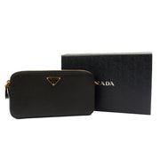 Picture of Prada Cross Body Dual zip  in Black, Saffiano Leather
