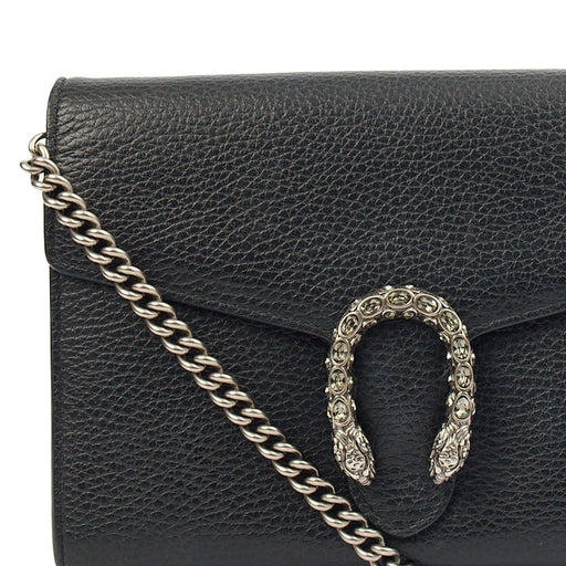 Picture of Gucci Cross Body Dionysus Chain Wallet in Black, Leather