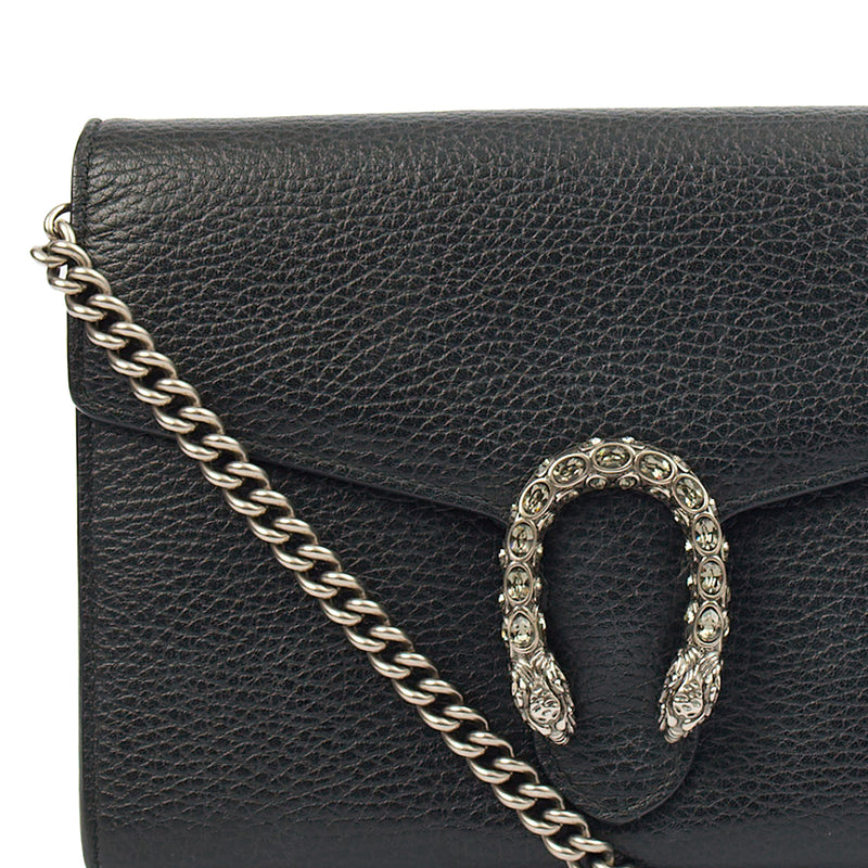 Picture of Gucci Cross Body Dionysus Chain Wallet in Black, Leather
