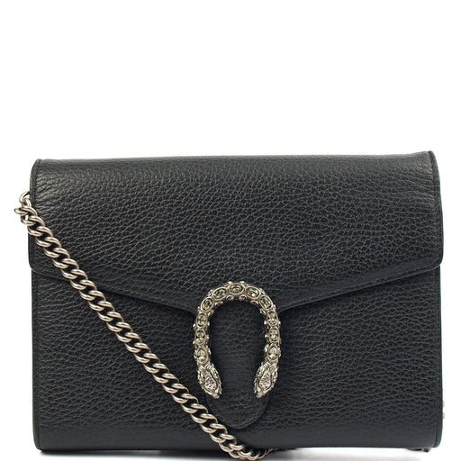 Picture of Gucci Cross Body Dionysus Chain Wallet in Black, Leather