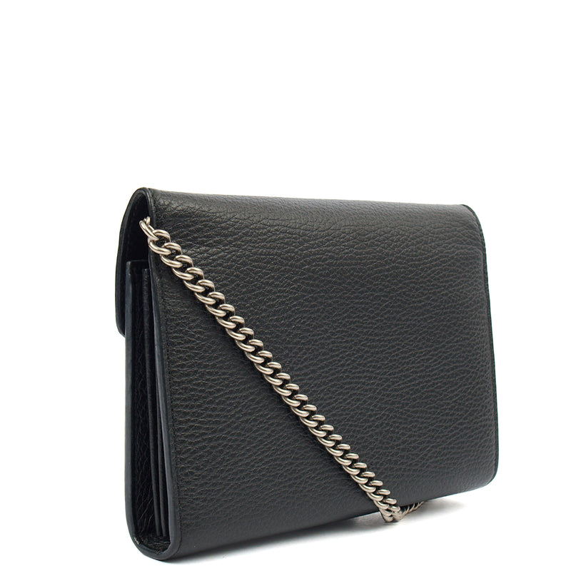 Picture of Gucci Cross Body Dionysus Chain Wallet in Black, Leather