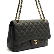 Picture of Chanel Shoulder Bag Classic Double Flap - Large in Black, Caviar Leather