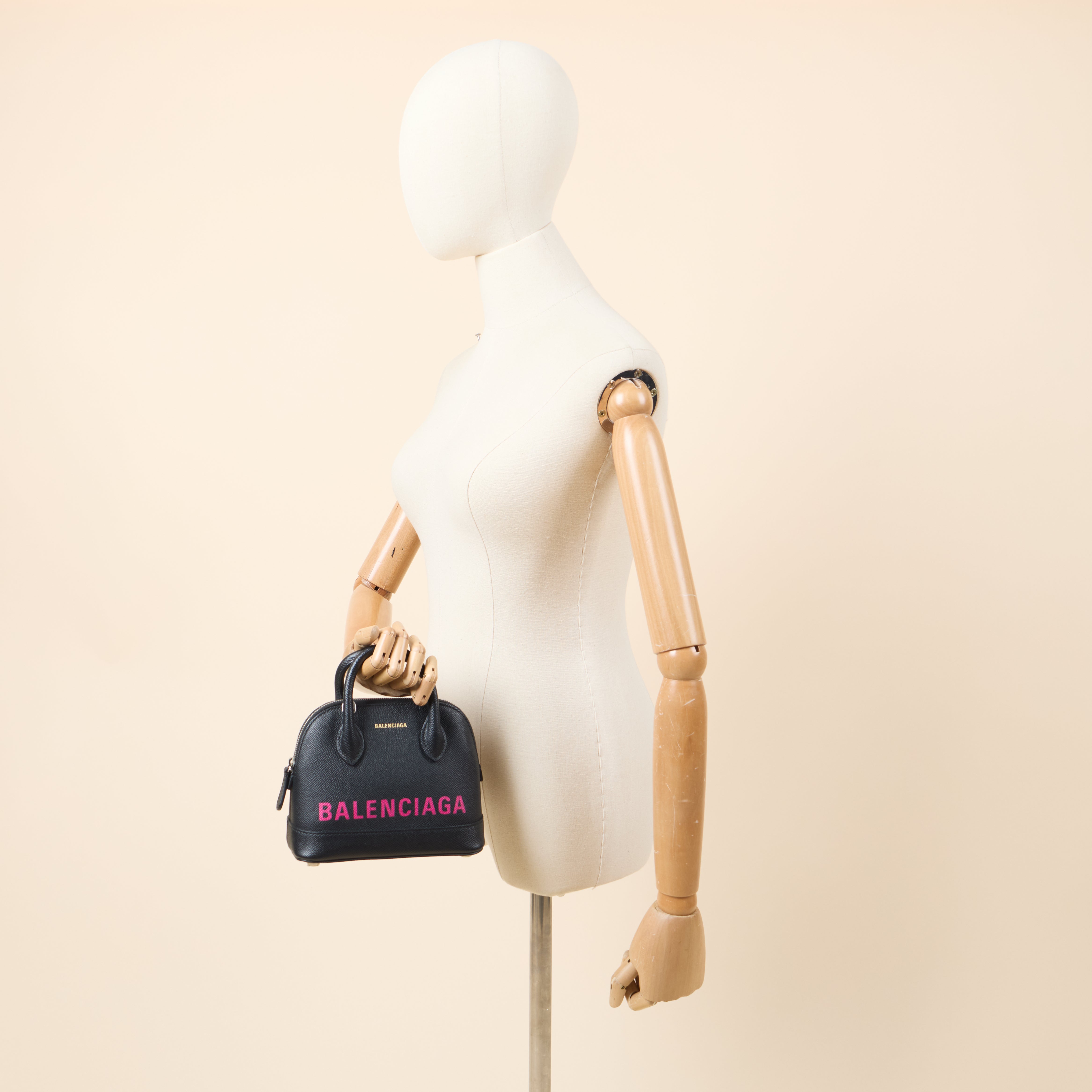 Balenciaga Top Handle Ville Top Handle XXS in Black, Leather | The