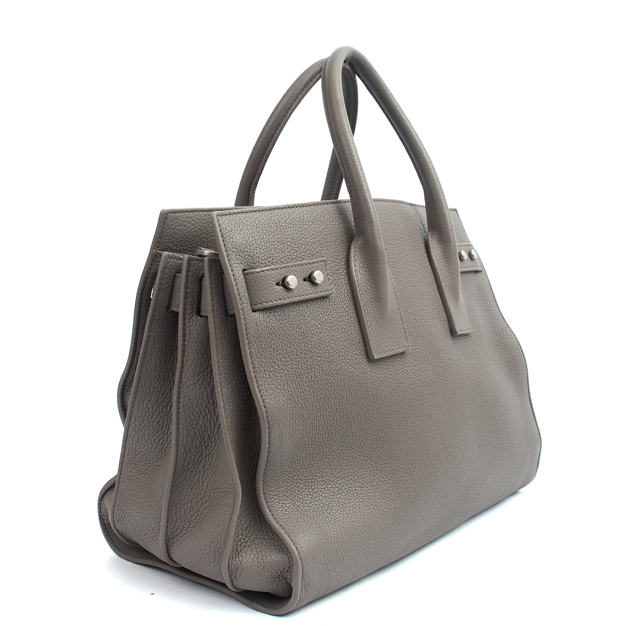 Saint Laurent Tote Sac de Jour in Grey, Calfskin Leather | The