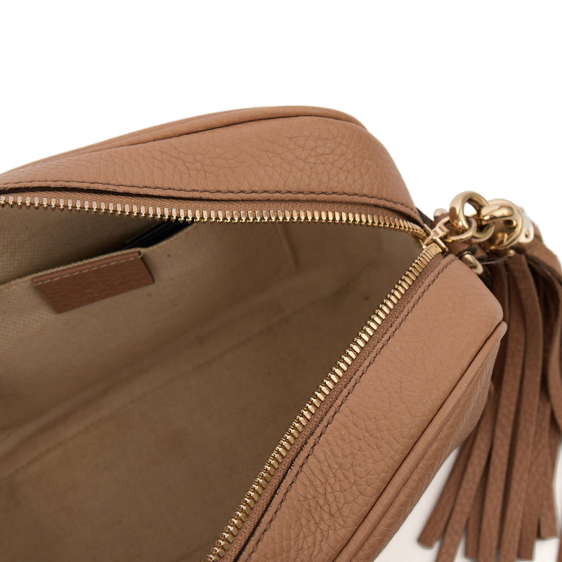 Picture of Gucci Cross Body Soho  Disco Bag - Small in Neutral, Leather