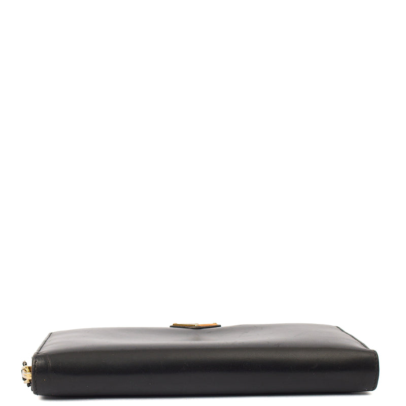Picture of Prada Purse Zip Around Wallet in Black, Leather