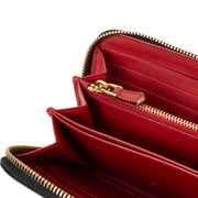Picture of Prada Purse Zip Around Wallet in Black, Leather