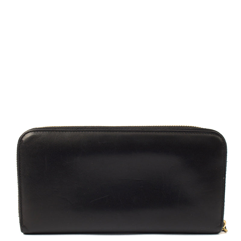 Picture of Prada Purse Zip Around Wallet in Black, Leather