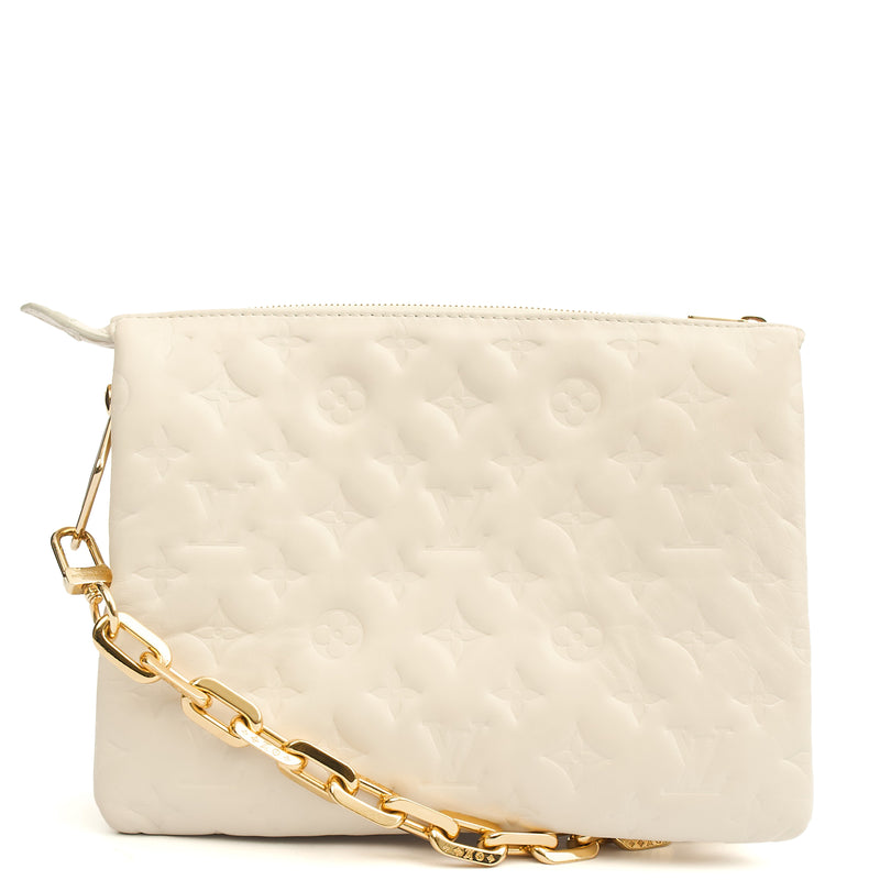 Picture of Louis Vuitton Cross Body Coussin PM in White, Empreinte Leather