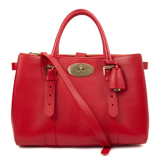 Picture of Mulberry Tote Bayswater Double Zip Tote in Scarlett, Leather