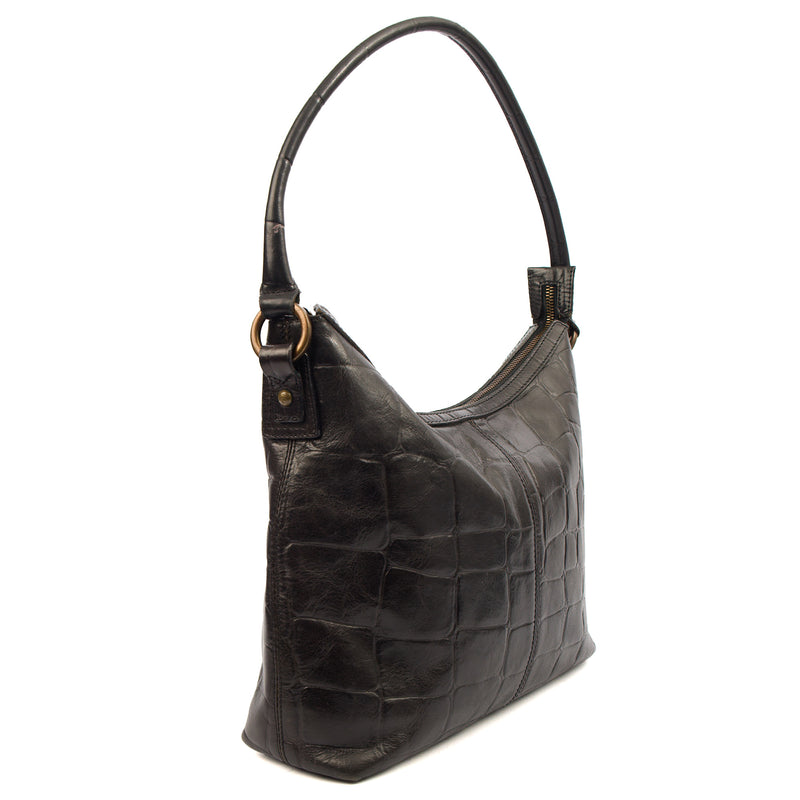 Picture of Mulberry Tote Vintage Shoulder Bag in Black, Exotic Effect Leather