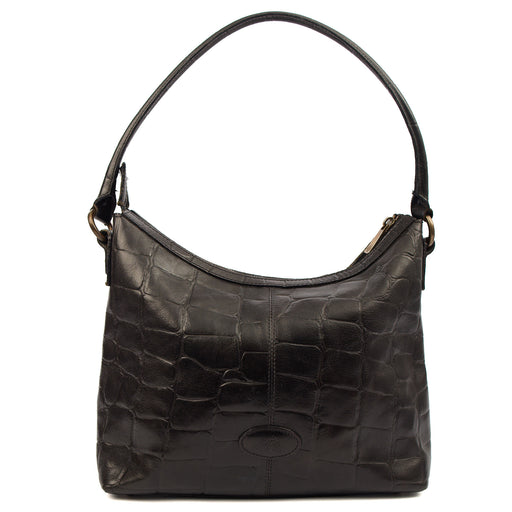 Picture of Mulberry Tote Vintage Shoulder Bag in Black, Exotic Effect Leather