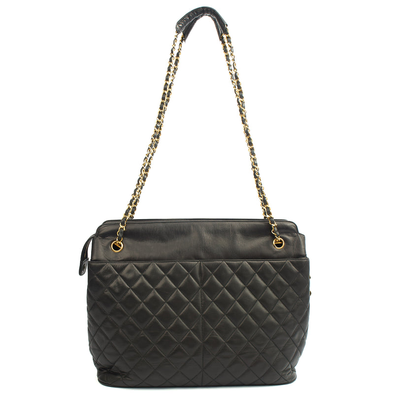Picture of Chanel Tote Vintage Tote in Black, Lambskin Leather