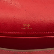 Picture of Hermes Mini Bag Kelly Pochette in Rouge Vif, Ostrich Leather