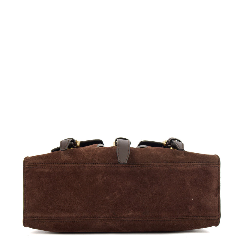 Picture of Mulberry Top Handle Roxanne in Brown, Suede