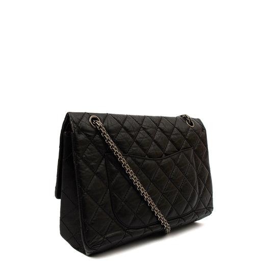 Picture of Chanel Shoulder Bag 2.55 Reissue - Medium in Black, Crinkled Calfskin Leather