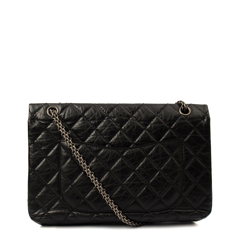 Picture of Chanel Shoulder Bag 2.55 Reissue - Medium in Black, Crinkled Calfskin Leather