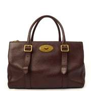 Picture of Mulberry Tote Bayswater Double Zip Tote in Oxblood, Calfskin Leather