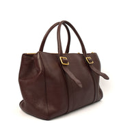 Picture of Mulberry Tote Bayswater Double Zip Tote in Oxblood, Calfskin Leather