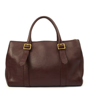 Picture of Mulberry Tote Bayswater Double Zip Tote in Oxblood, Calfskin Leather