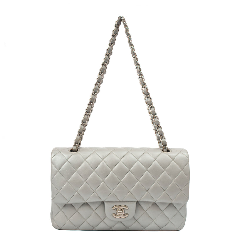 Picture of Chanel Shoulder Bag Classic Double Flap - Medium in Metallic, Calfskin Leather