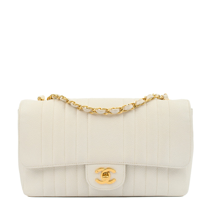 Picture of Chanel Shoulder Bag Chain Flap Bag in White, Caviar Leather
