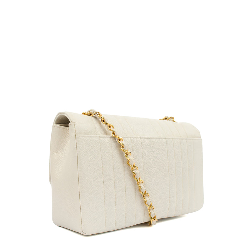 Picture of Chanel Shoulder Bag Chain Flap Bag in White, Caviar Leather