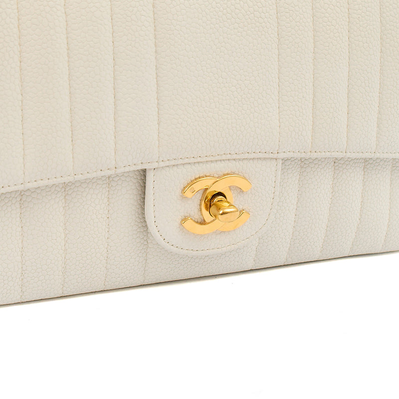Picture of Chanel Shoulder Bag Chain Flap Bag in White, Caviar Leather