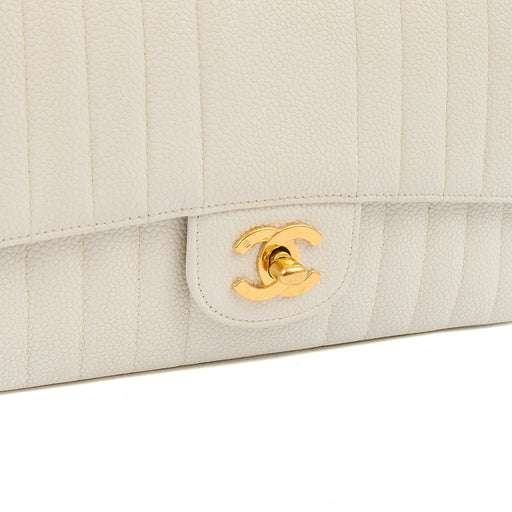 Picture of Chanel Shoulder Bag Chain Flap Bag in White, Caviar Leather