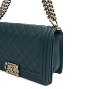Picture of Chanel Shoulder Bag Boy - Medium in Blue, Leather