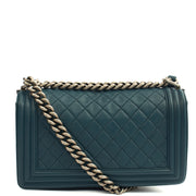 Picture of Chanel Shoulder Bag Boy - Medium in Blue, Leather