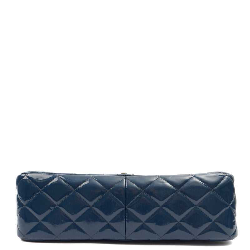 Picture of Chanel Shoulder Bag Classic Double Flap - Medium in Blue, Patent Leather