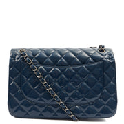 Picture of Chanel Shoulder Bag Classic Double Flap - Medium in Blue, Patent Leather
