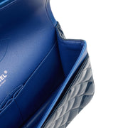 Picture of Chanel Shoulder Bag Classic Double Flap - Medium in Blue, Patent Leather