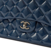 Picture of Chanel Shoulder Bag Classic Double Flap - Medium in Blue, Patent Leather
