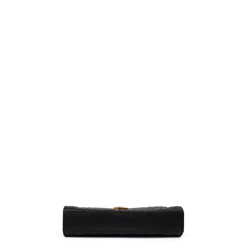Picture of Saint Laurent Shoulder Bag Envelope - Medium in Black, Leather
