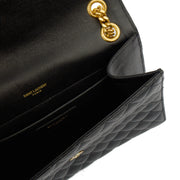 Picture of Saint Laurent Shoulder Bag Envelope - Medium in Black, Leather
