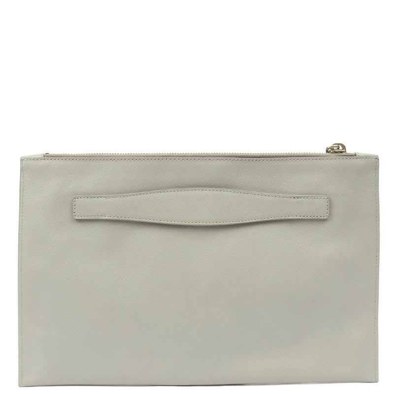 Picture of Prada Clutch Clutch in Grey, Leather
