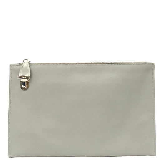 Picture of Prada Clutch Clutch in Grey, Leather