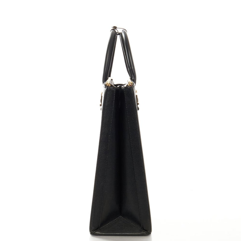 Picture of Aspinal of London Tote Editors Bag- Medium in Black, Leather