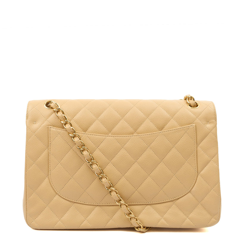 Picture of Chanel Shoulder Bag Classic Double Flap - Large in Neutral, Caviar Leather