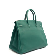 Picture of Hermes Tote Birkin 40 in Malachite, Togo Leather