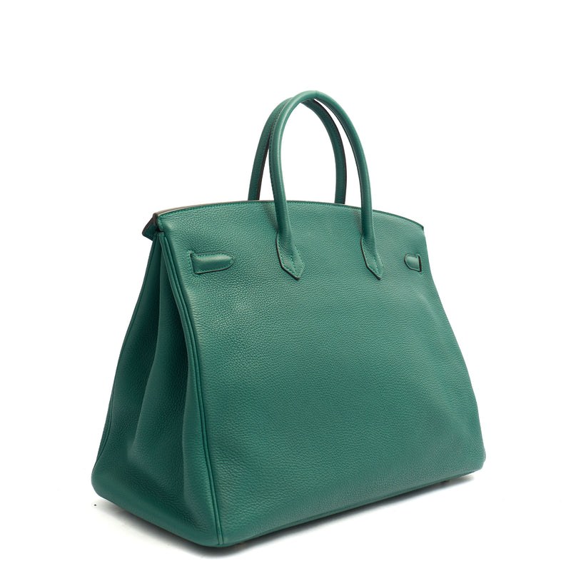 Picture of Hermes Tote Birkin 40 in Malachite, Togo Leather