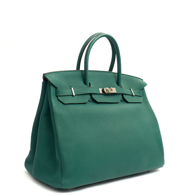 Picture of Hermes Tote Birkin 40 in Malachite, Togo Leather