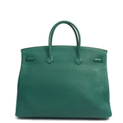Picture of Hermes Tote Birkin 40 in Malachite, Togo Leather