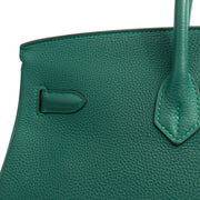 Picture of Hermes Tote Birkin 40 in Malachite, Togo Leather
