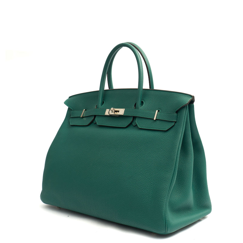 Picture of Hermes Tote Birkin 40 in Malachite, Togo Leather