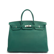 Picture of Hermes Tote Birkin 40 in Malachite, Togo Leather