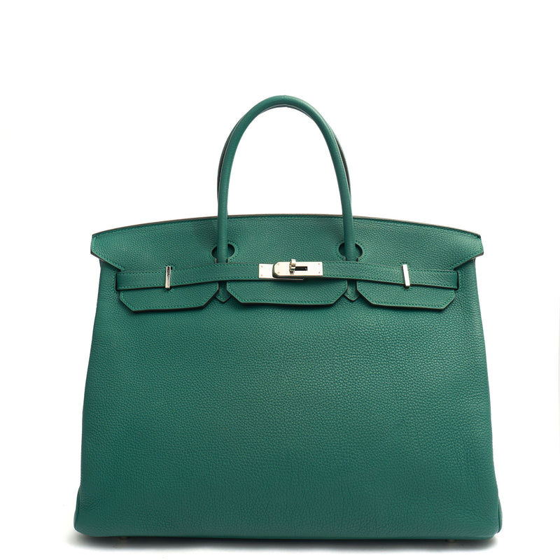 Picture of Hermes Tote Birkin 40 in Malachite, Togo Leather